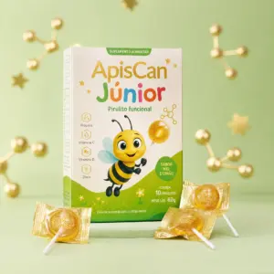 Apiscan Júnior — Pirulito Funcional Infantil com Apitoxina e CBD